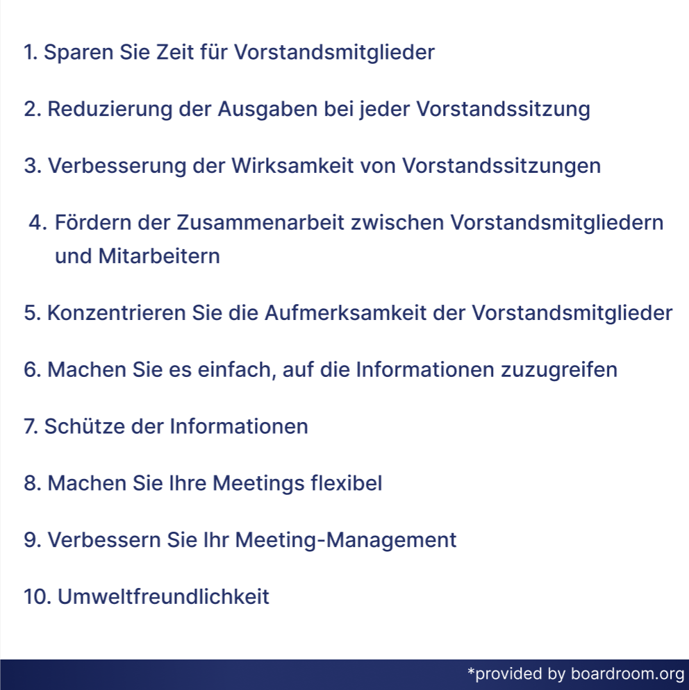 Hier sind die Top zehn Gründe, auf papierlose Meeting-Software umzusteigen: